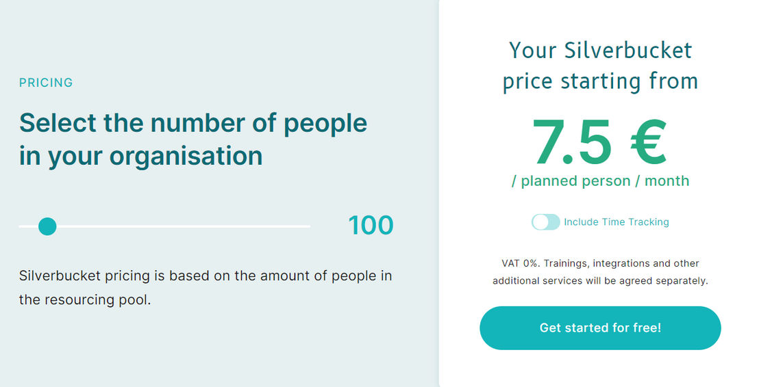 Silverbucket pricing 1
