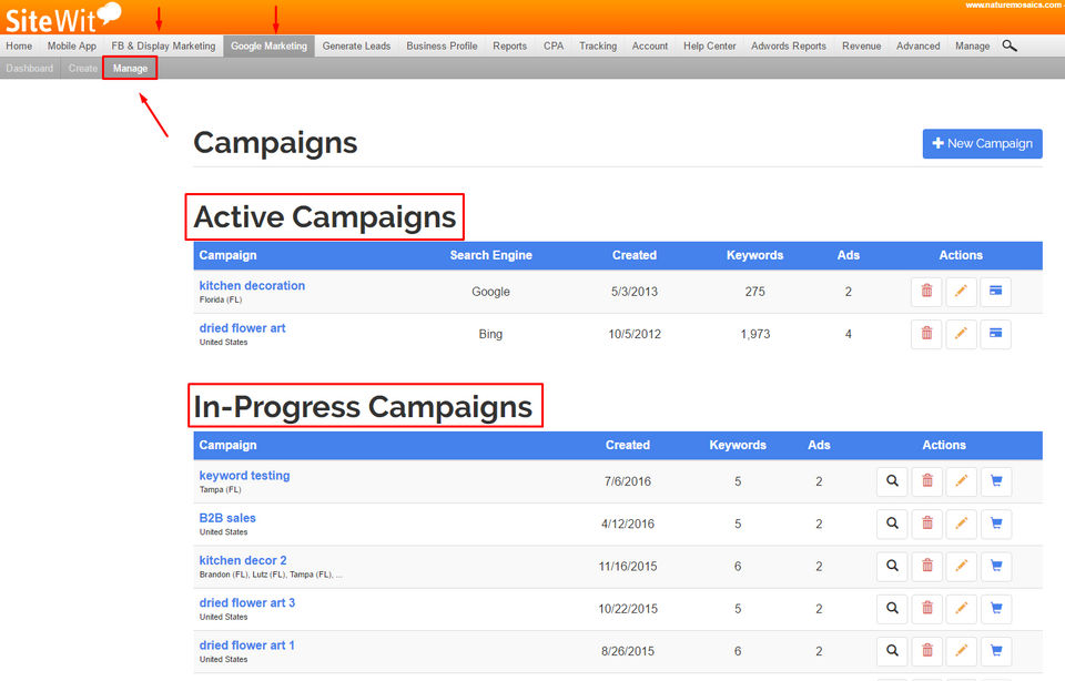 SiteWit screenshot