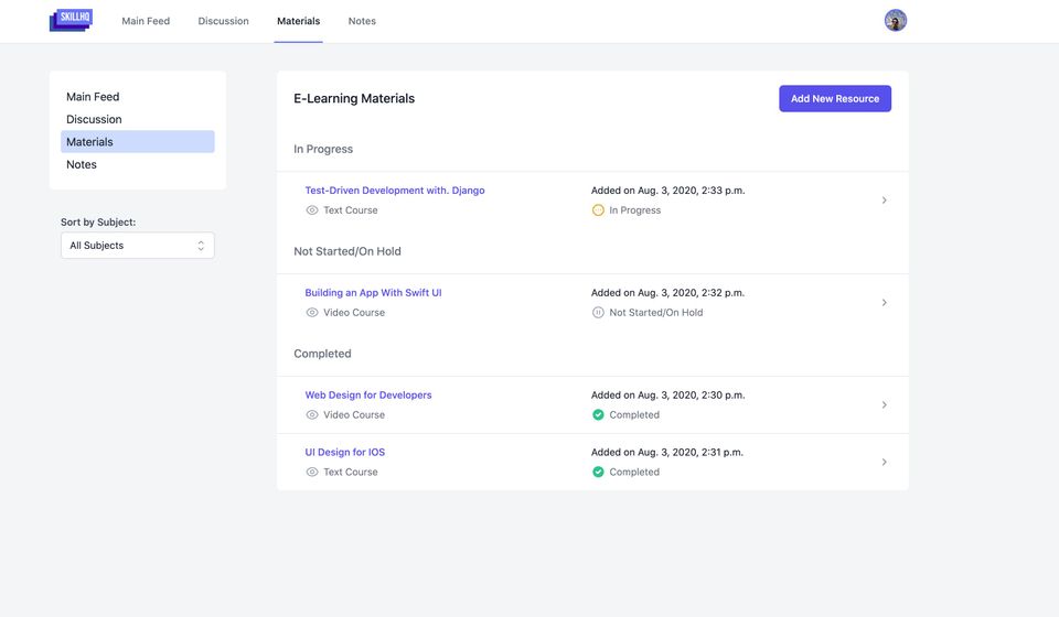 SkillHQ screenshot 1