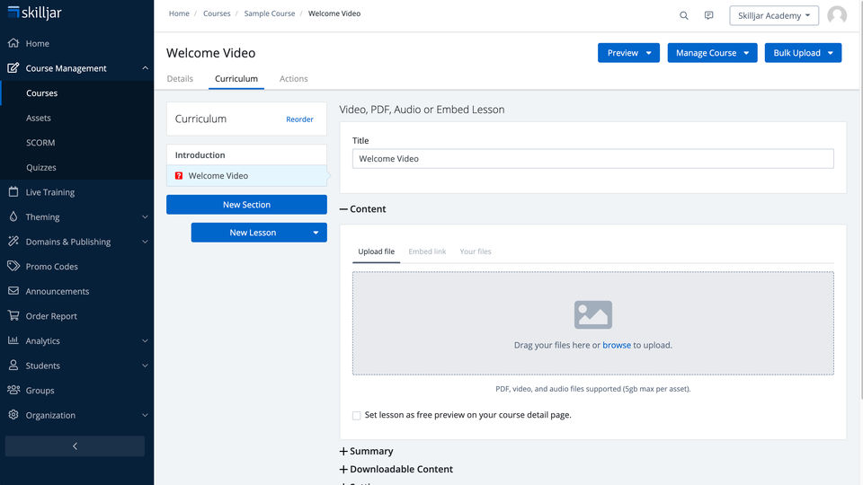 Skilljar screenshot