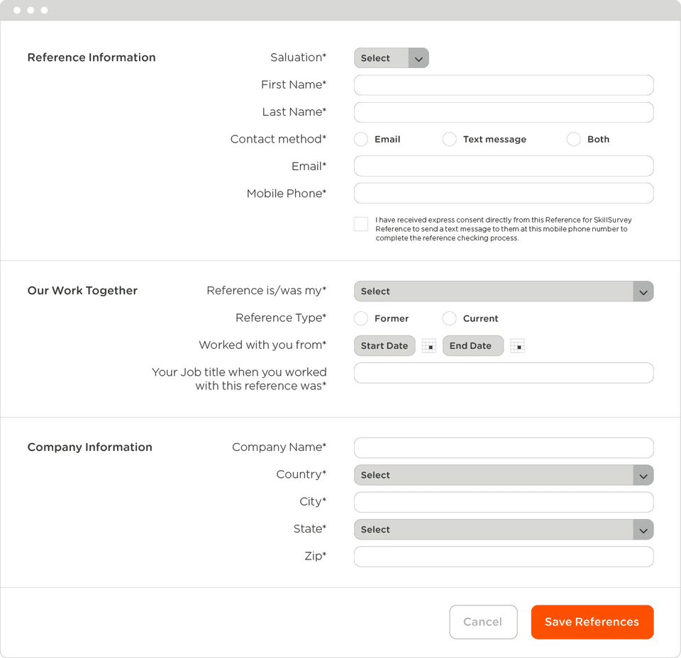 SkillSurvey Reference screenshot 1