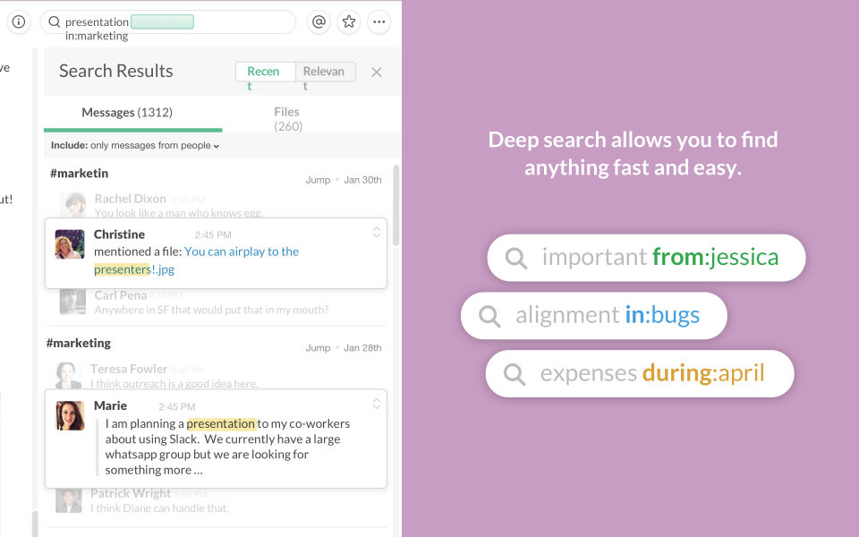 Slack screenshot