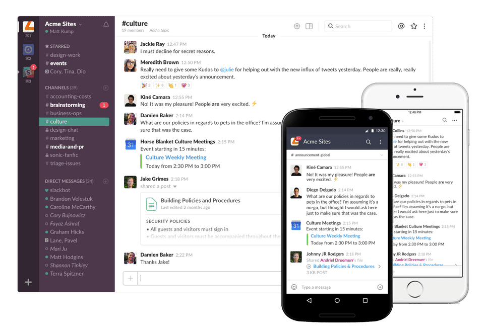 Slack screenshot