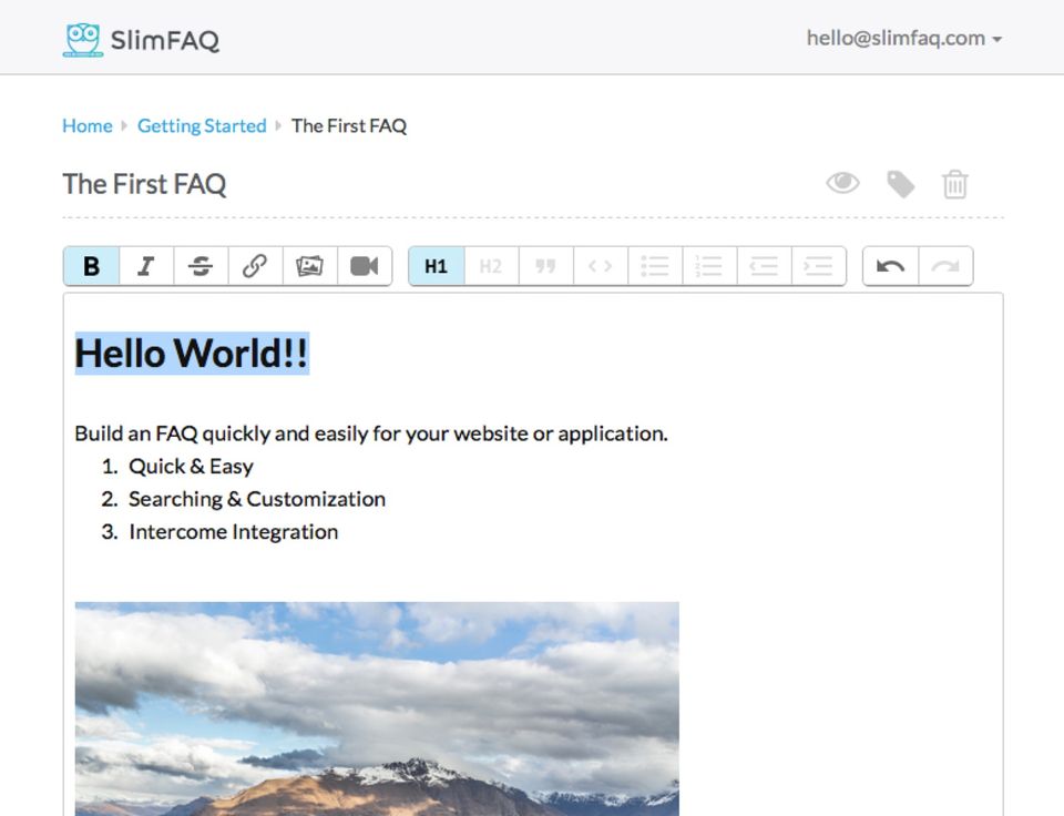 SlimFAQ screenshot 2