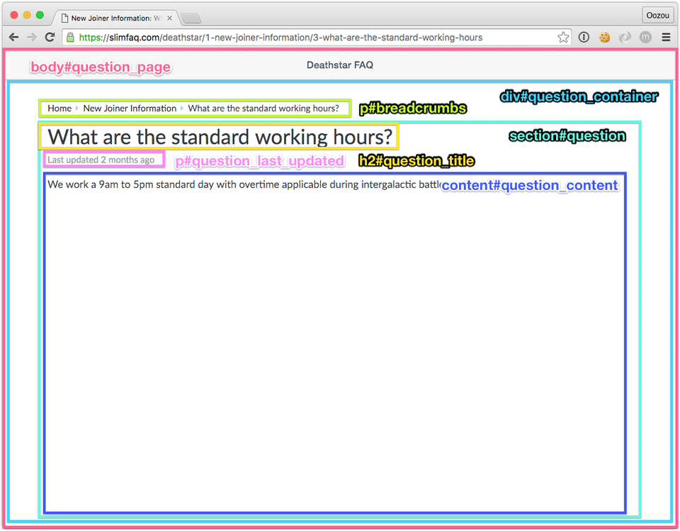 SlimFAQ screenshot 1