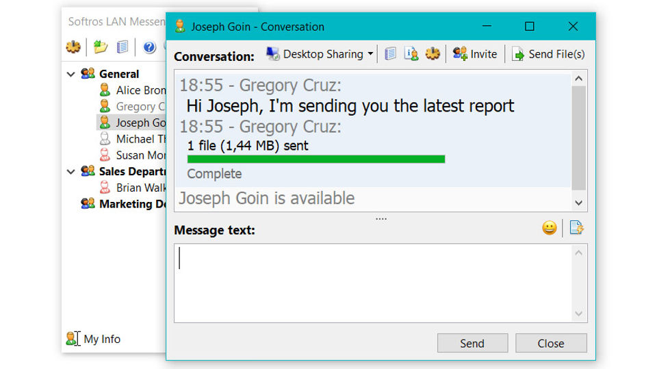 Softros LAN Messenger screenshot 1