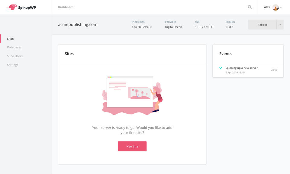 SpinupWP screenshot