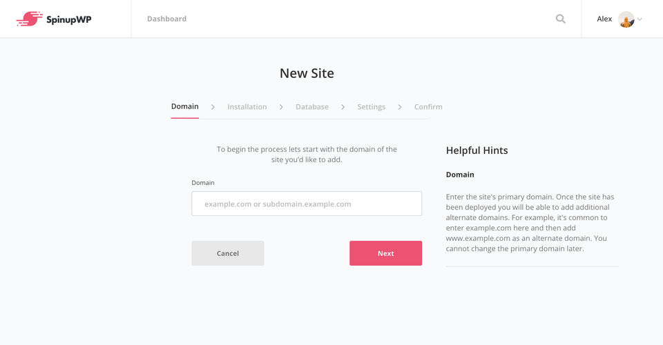 SpinupWP screenshot