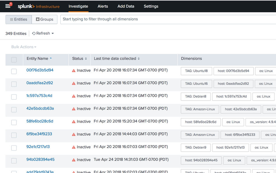 Splunk App for Infrastructure screenshot 3
