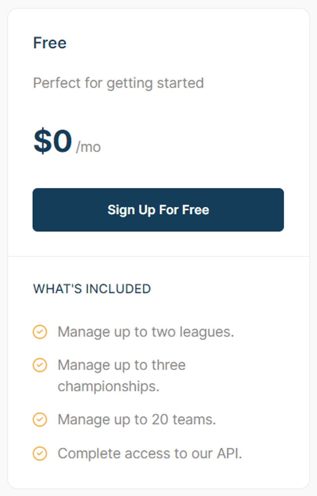 Sportiam pricing 1