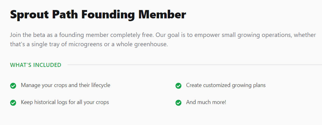 Sprout Path pricing 1