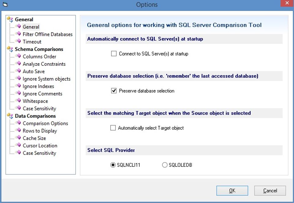 SQL Server Comparison Tool screenshot 1