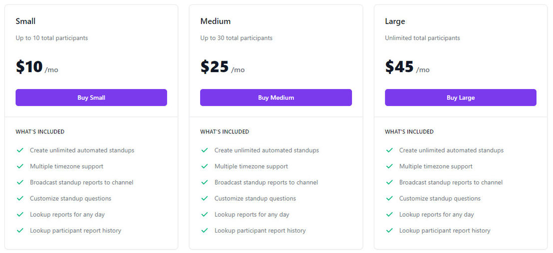 StandupWizard pricing 1