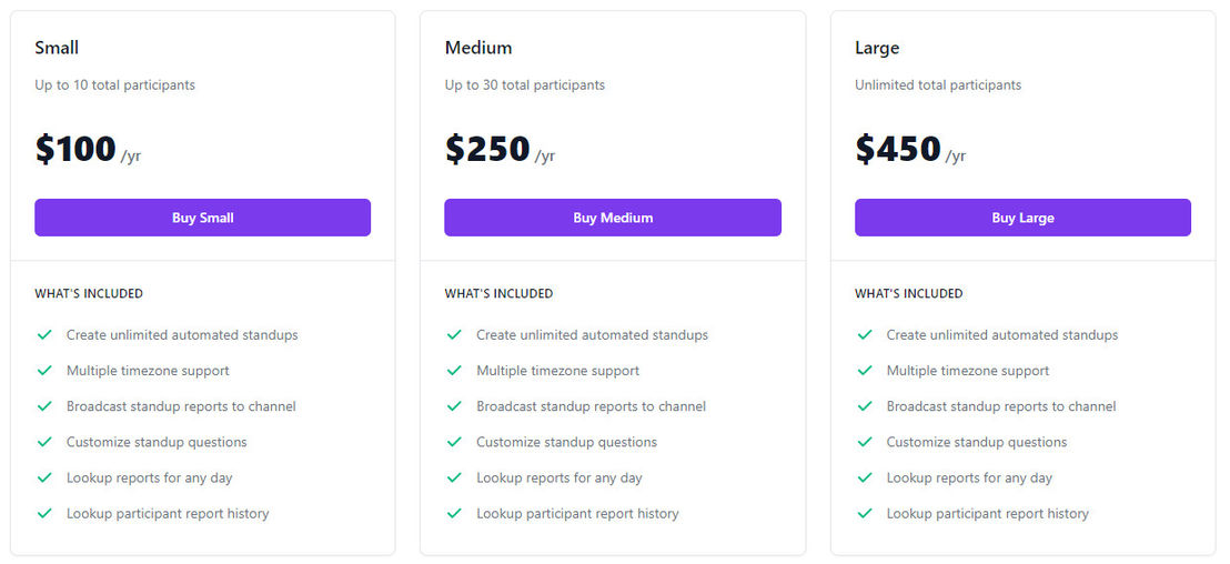 StandupWizard pricing 2