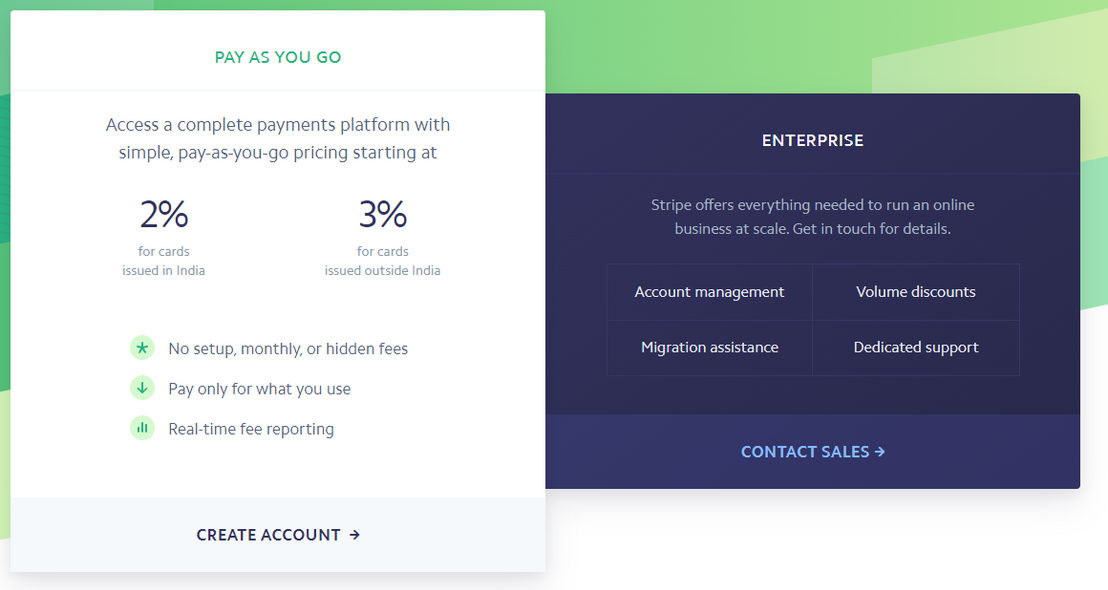 Stripe Payments pricing 1