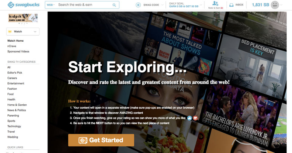 Swagbucks screenshot