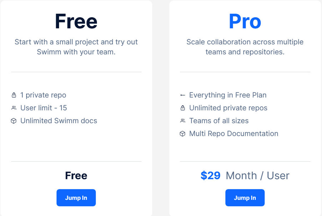 Swimm pricing 1