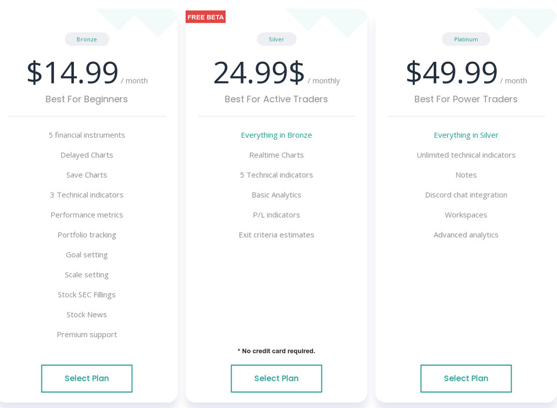 SwingTrackr pricing 1