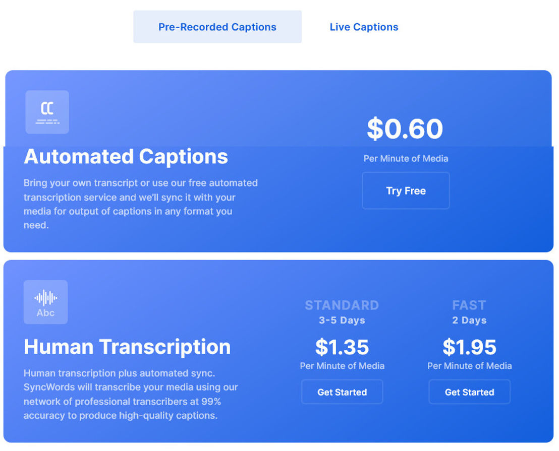 SyncWords pricing 1