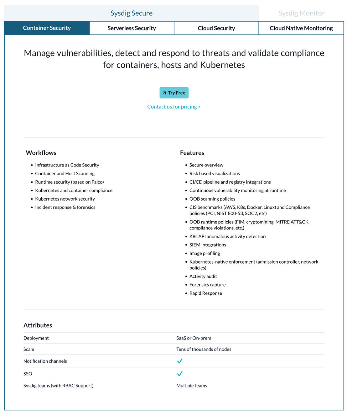 Sysdig Secure screenshot 1
