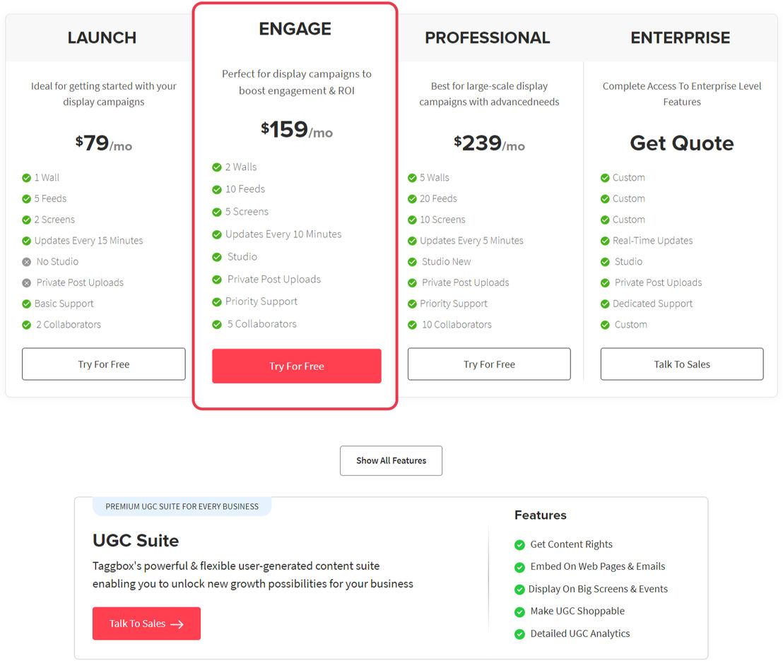 Taggbox pricing 1