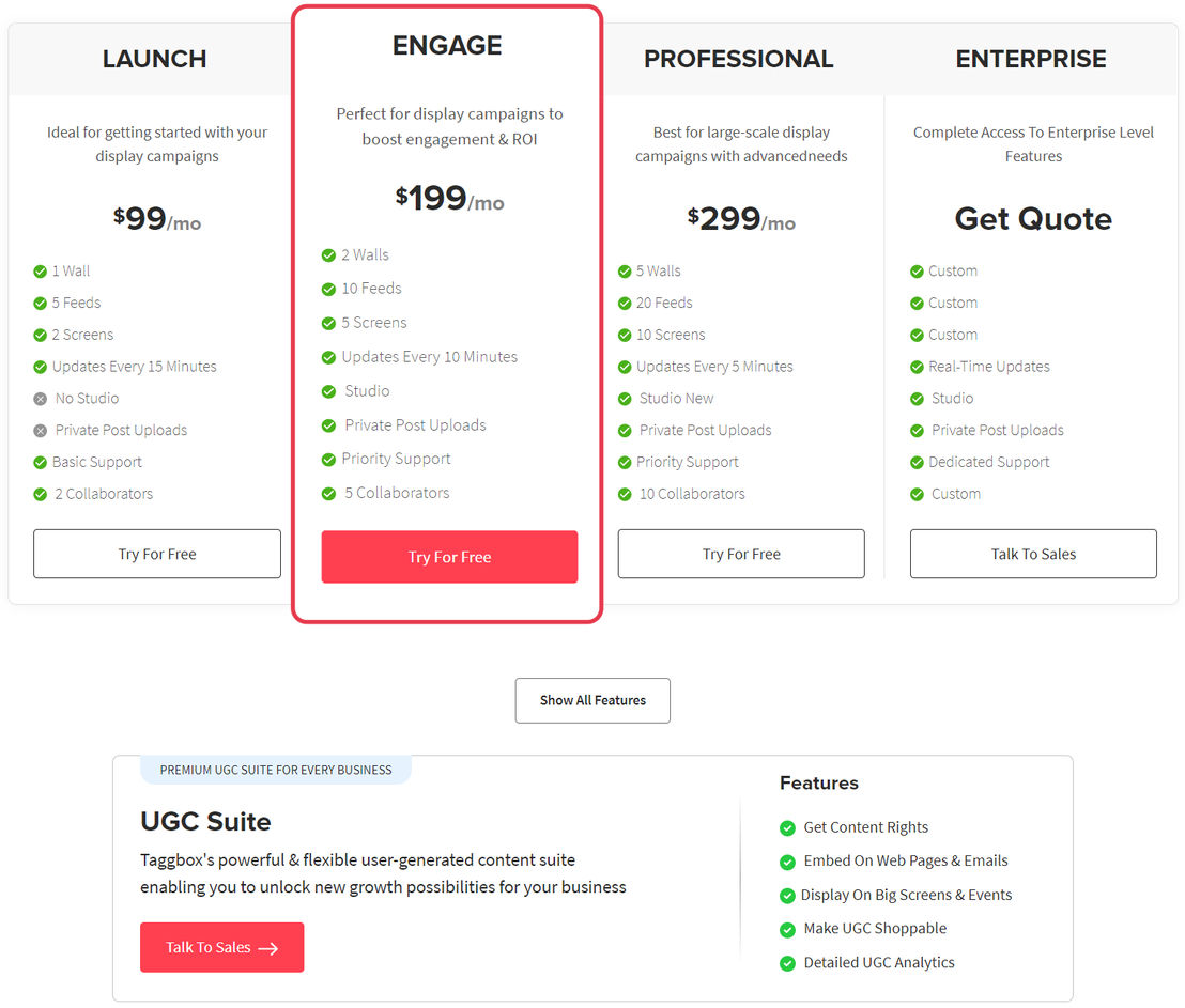 Taggbox pricing 2