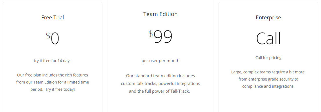 TalkTrack pricing 1