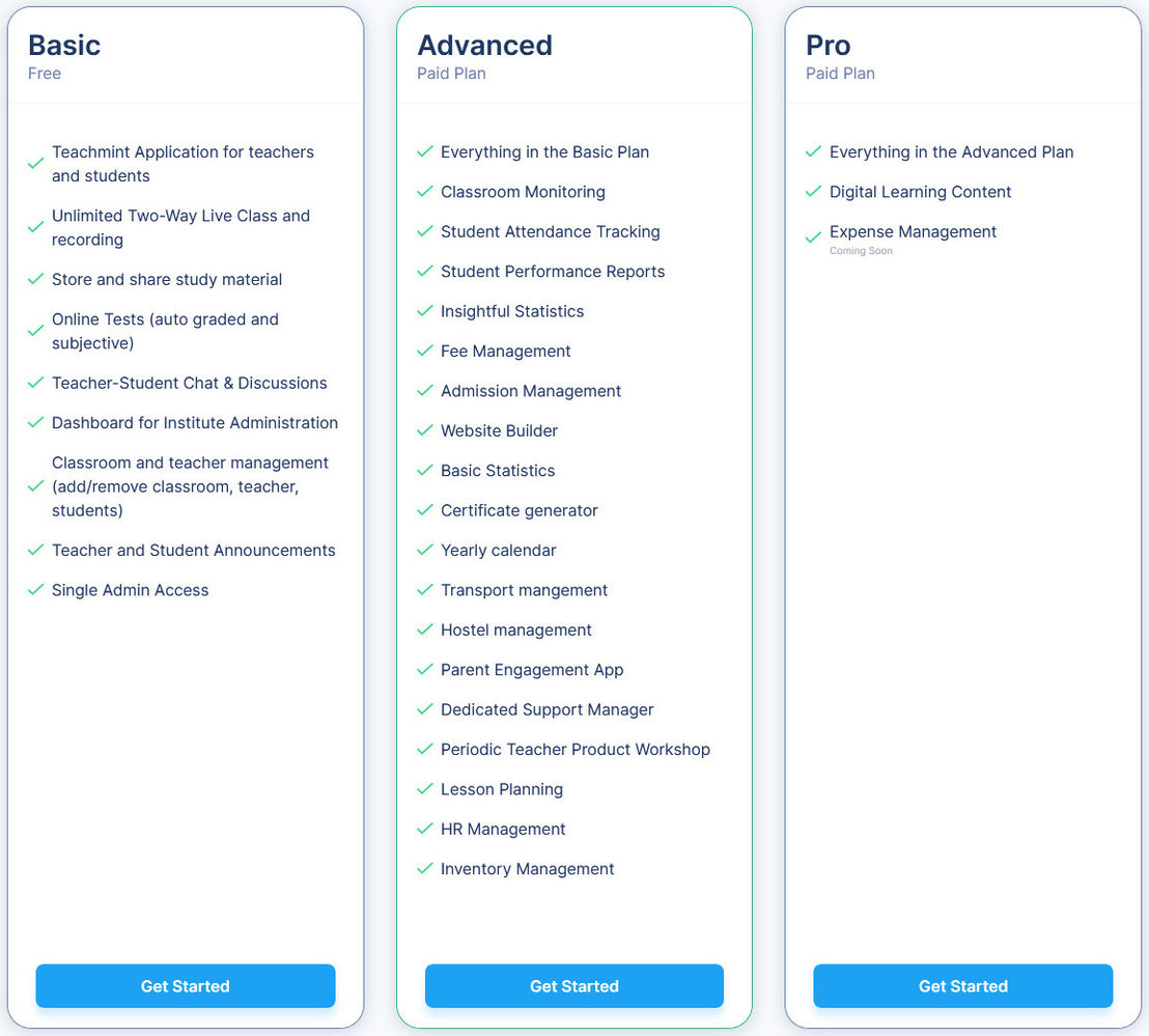 Teachmint pricing 1