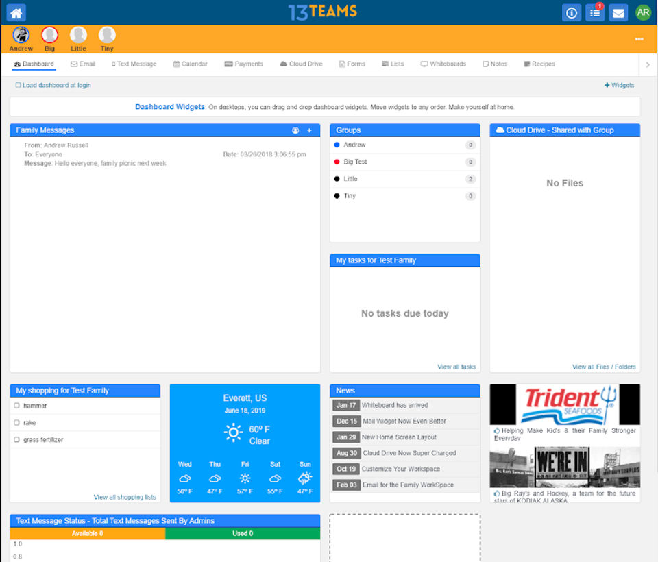 13Teams screenshot
