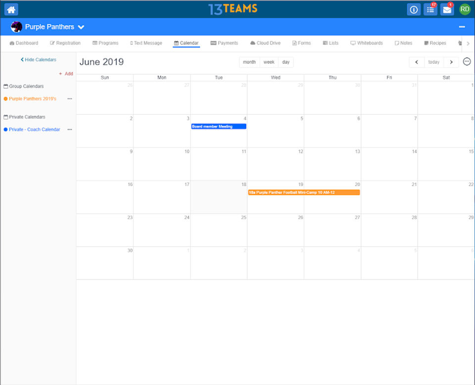 13Teams screenshot