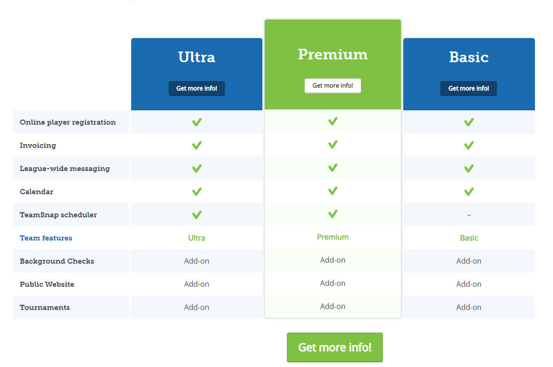 TeamSnap pricing 1