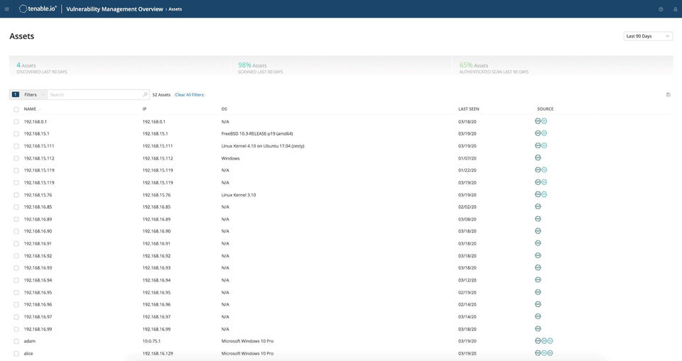 Tenable.io screenshot 2