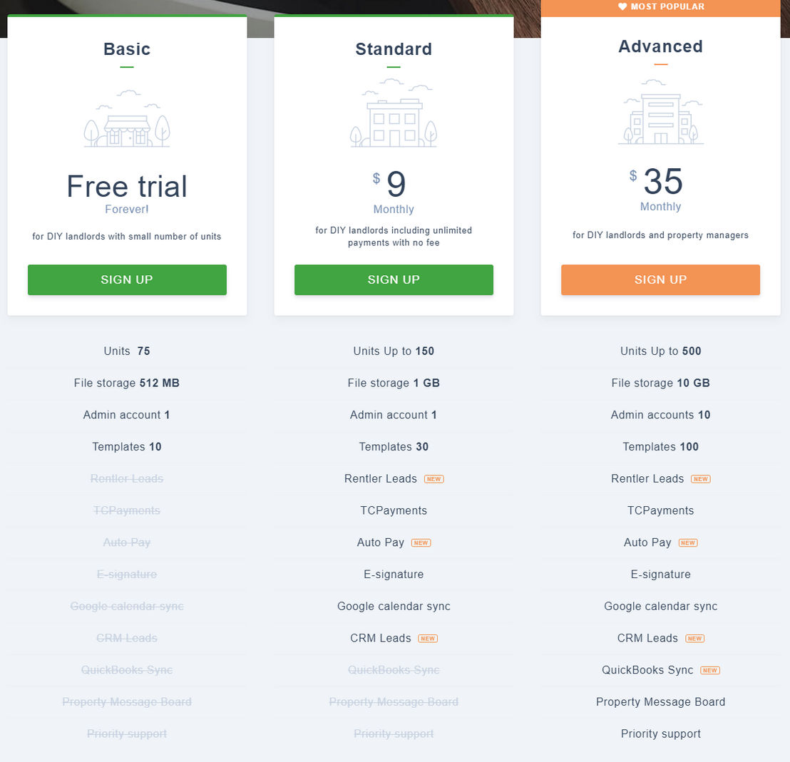 TenantCloud pricing 2