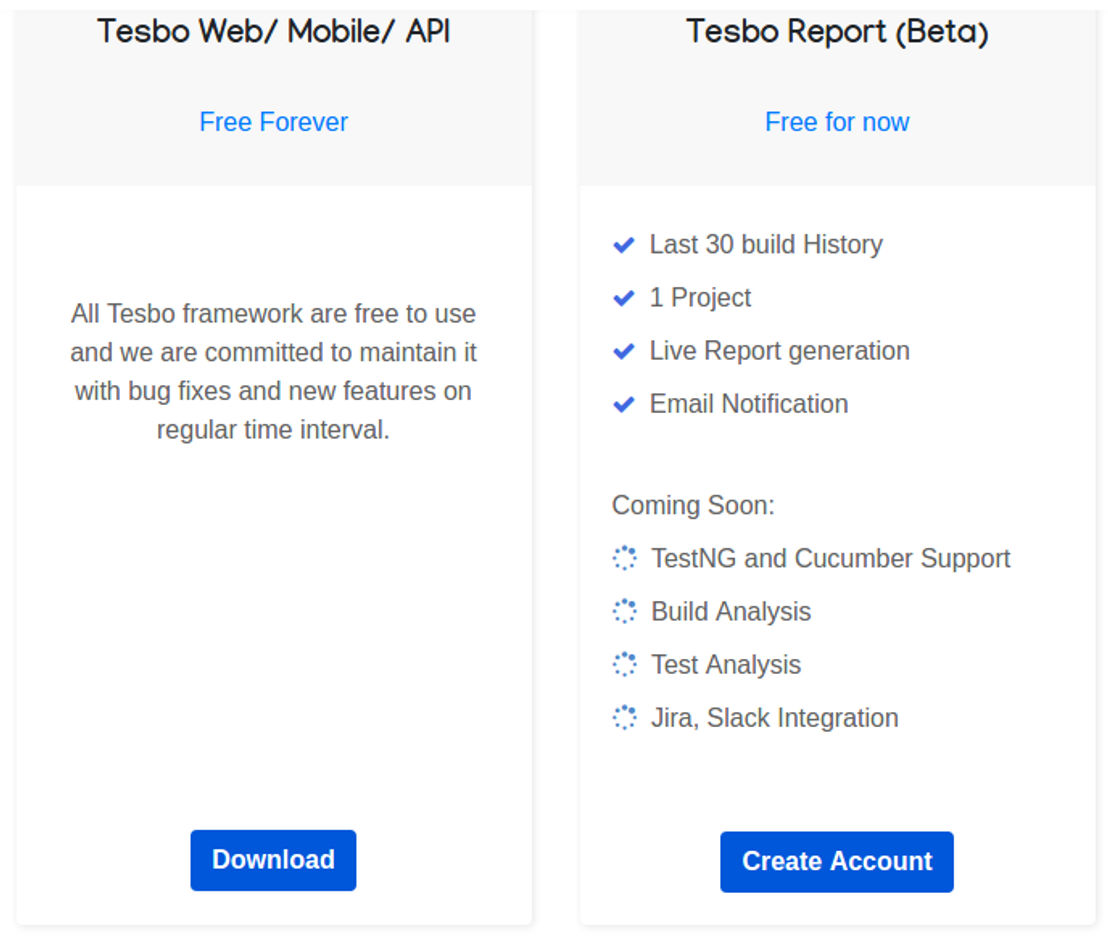 Tesbo pricing 1
