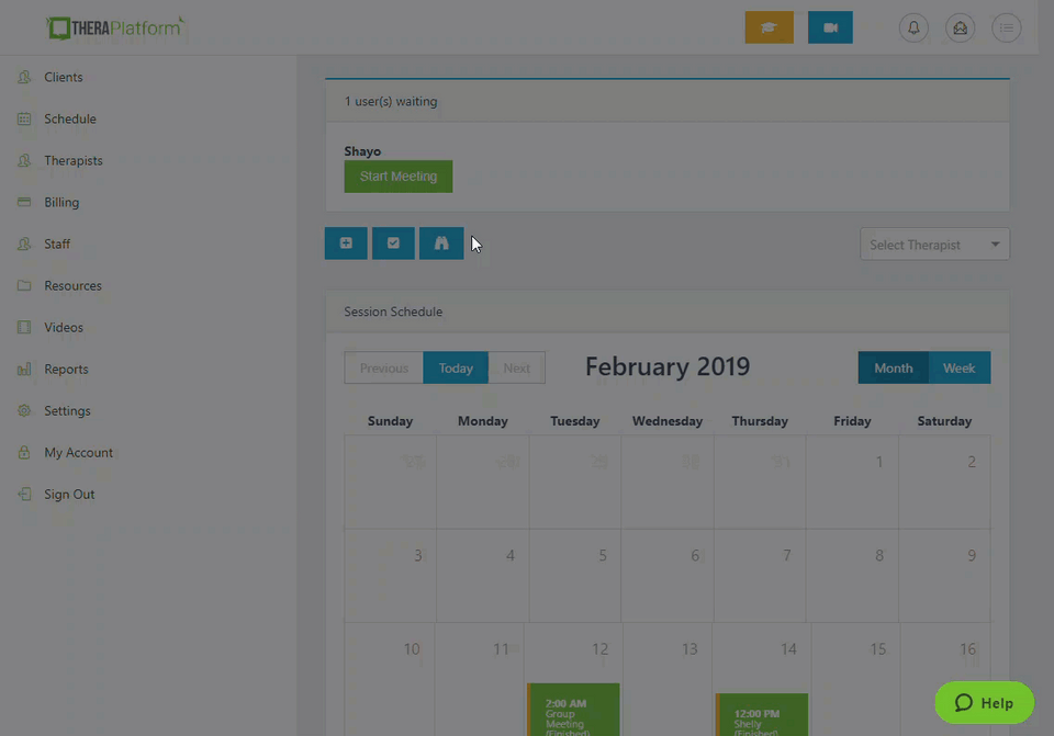 TheraPlatform screenshot 1