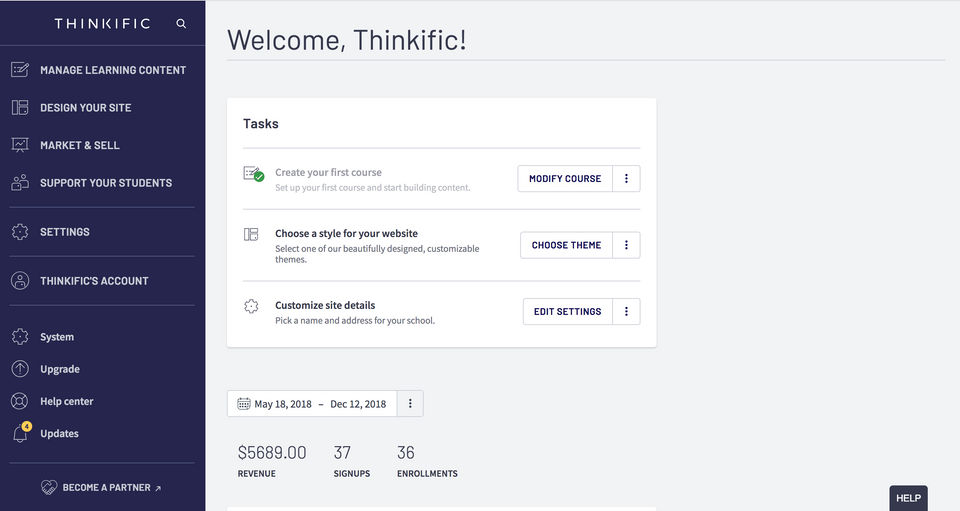Thinkific screenshot 4