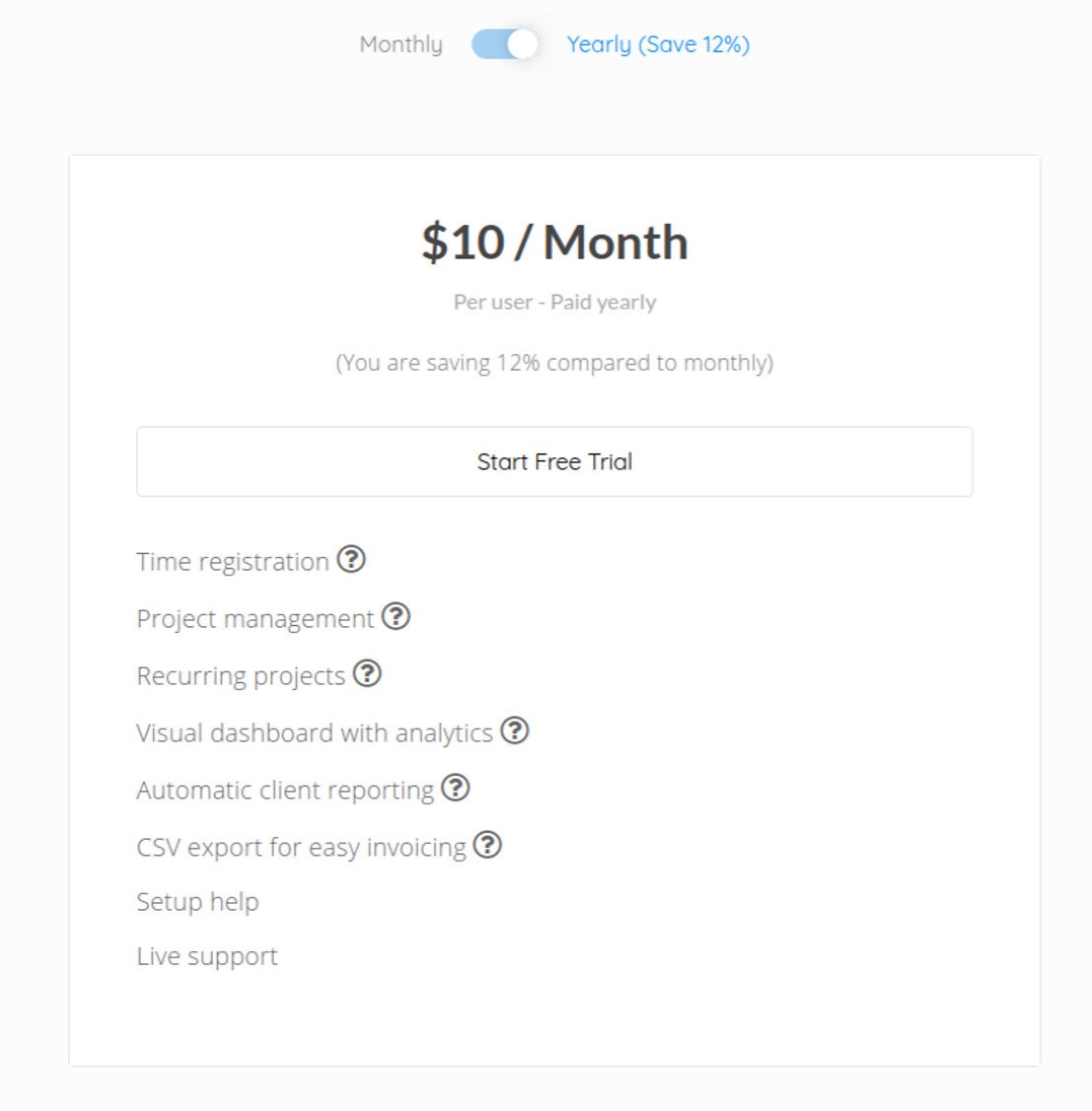 TimeOn pricing 1