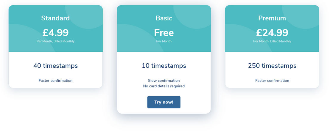 Timescribe pricing 1