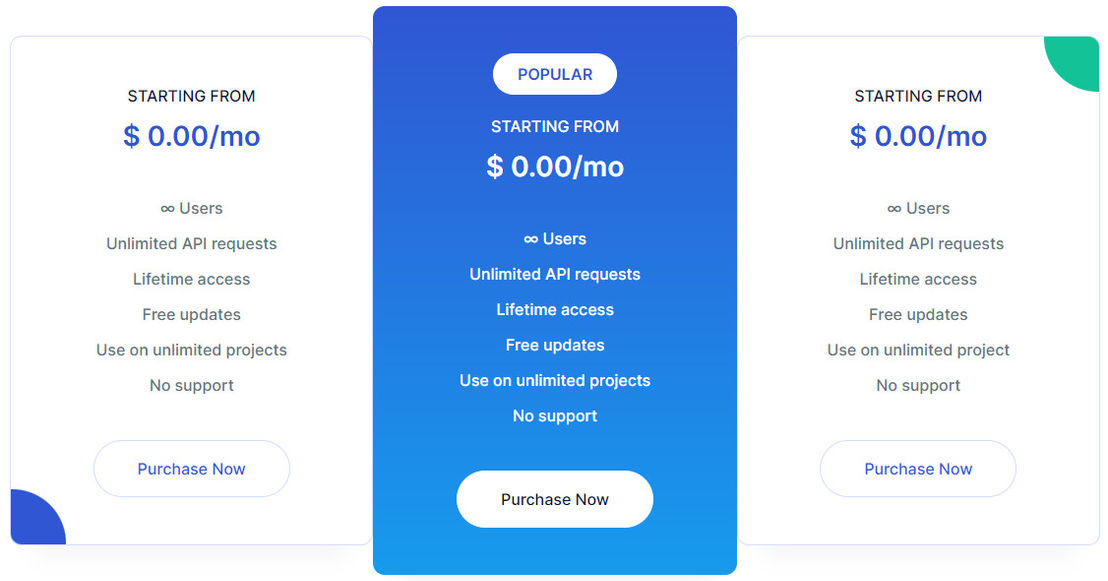 Time Zones API pricing 1