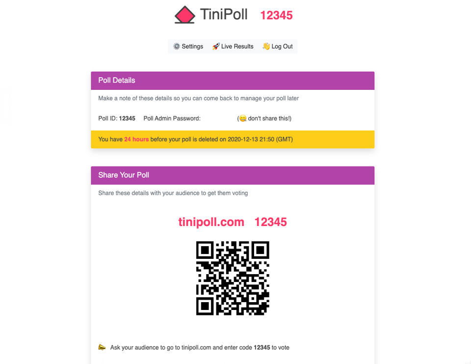 TiniPoll screenshot 1