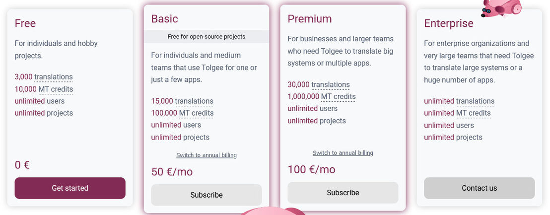 Tolgee pricing