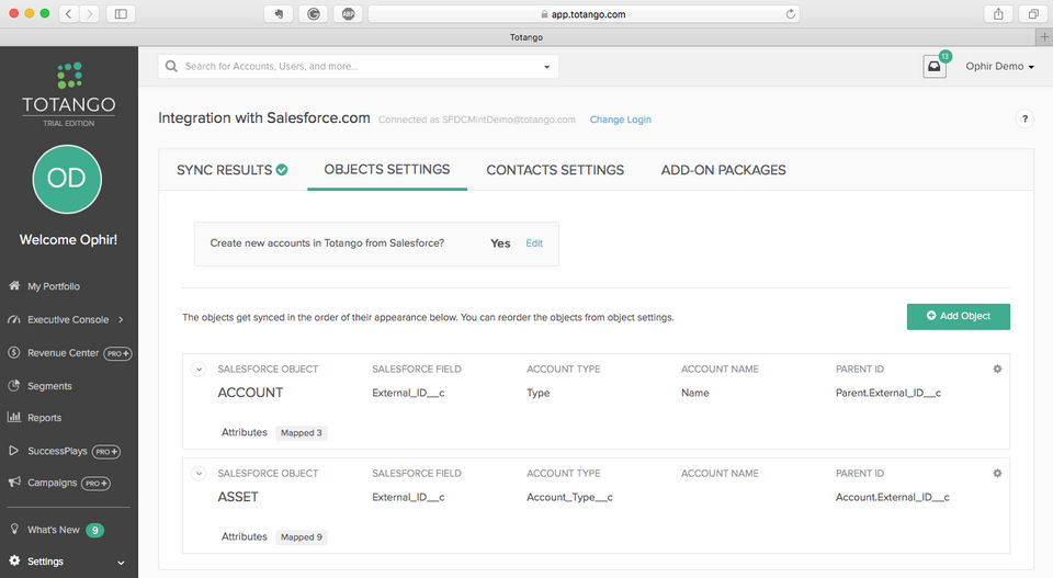 Totango screenshot 1