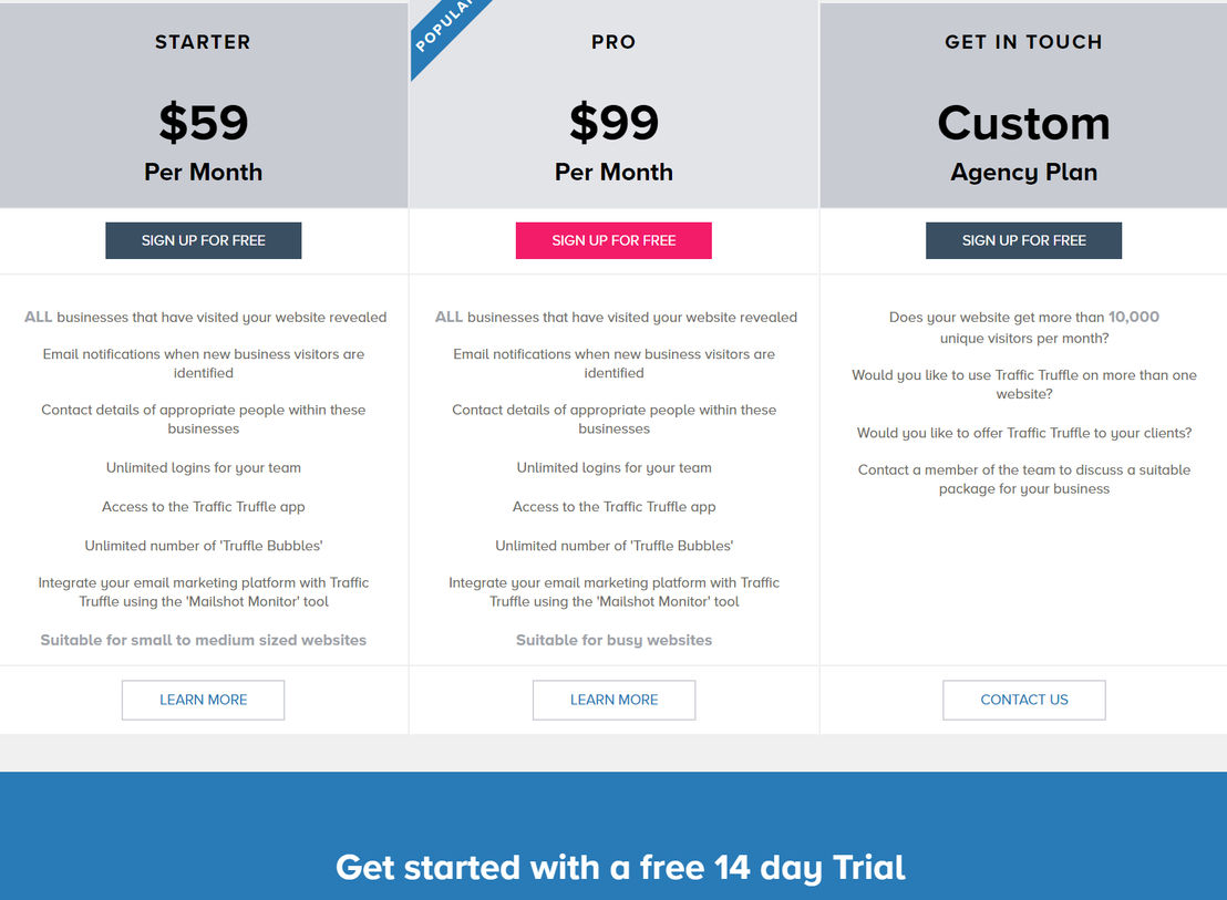 Traffic Truffle pricing