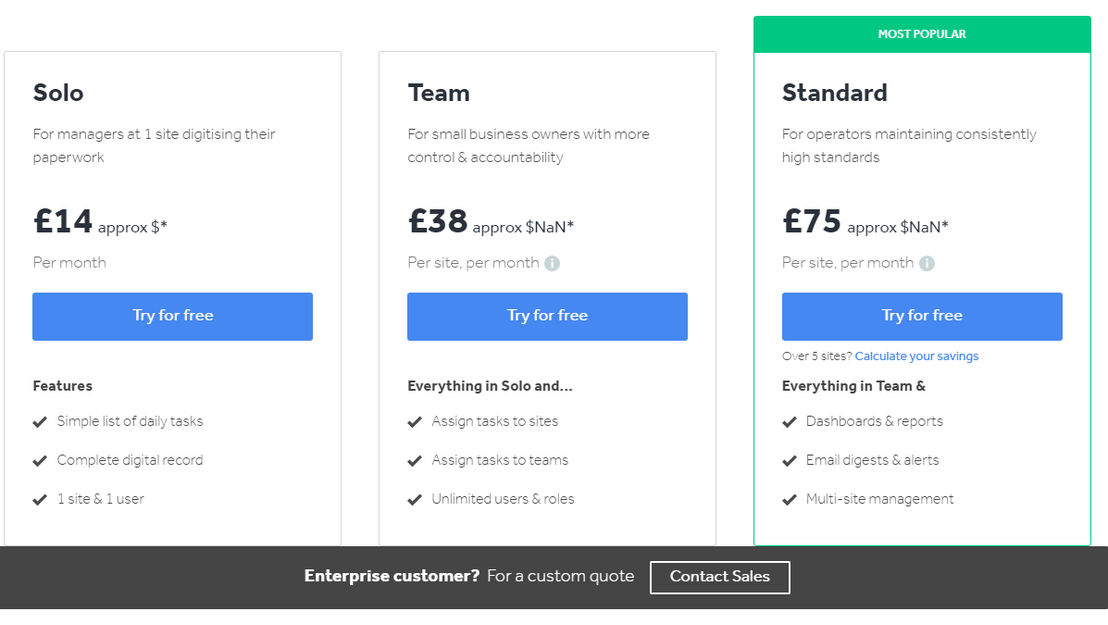 Trail pricing