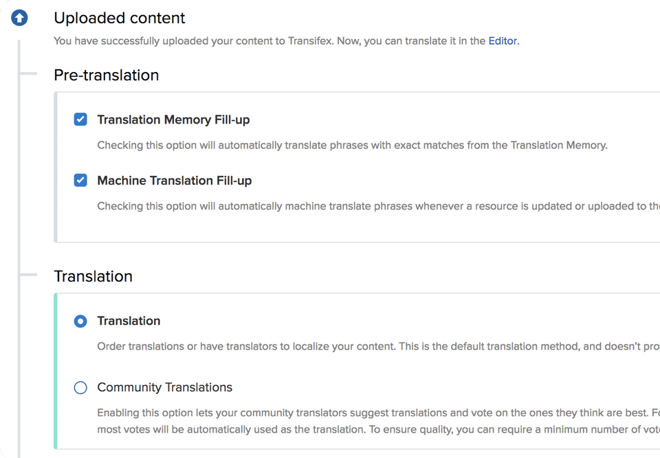 Transifex screenshot 1