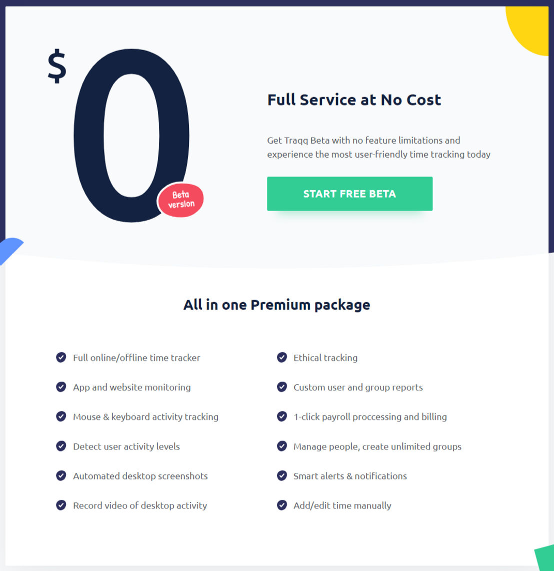 Traqq pricing 1
