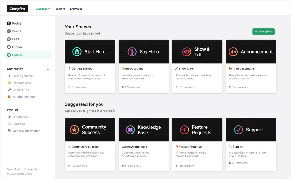 Tribe Community Platform screenshot