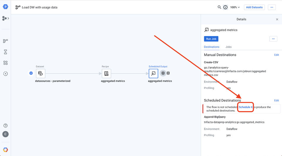 Trifacta screenshot