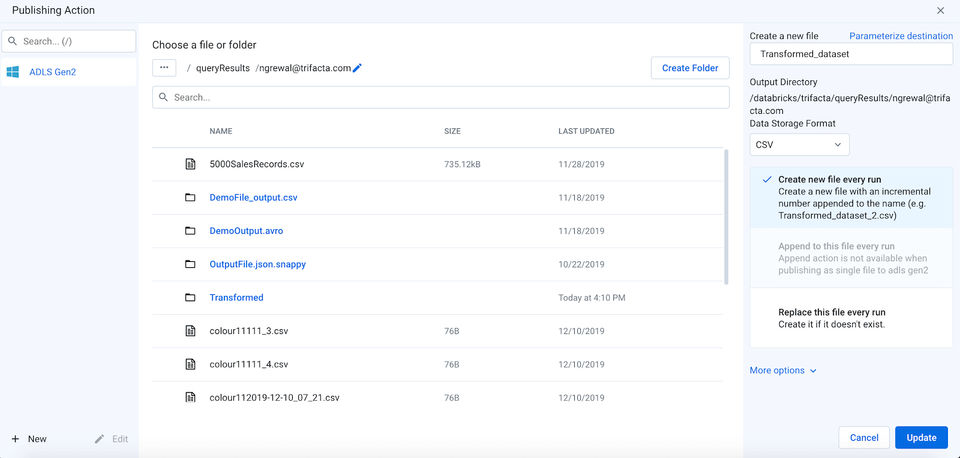 Trifacta screenshot
