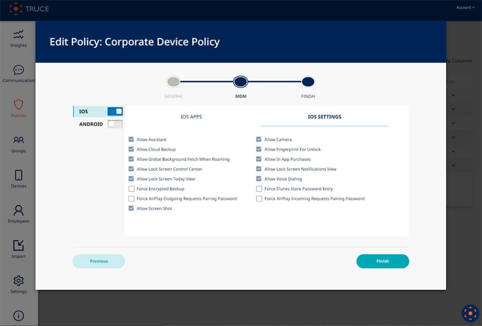 TRUCE Software screenshot